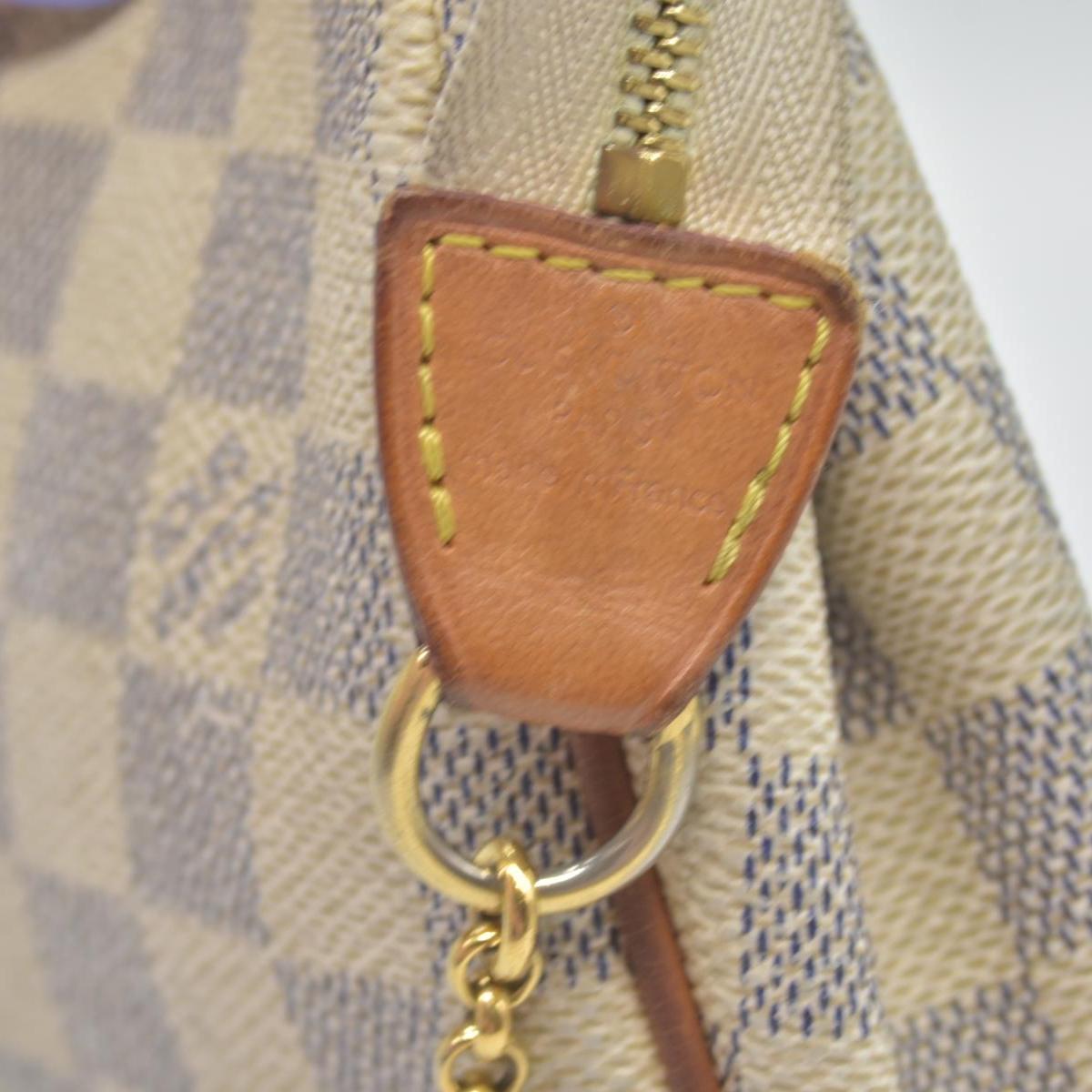 $1460 2012 Louis Vuitton Damier Azur Eva Clutch SN2182