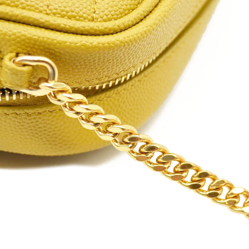 Saint Laurent  Grain De Poudre Matelasse Monogram Mini Lou Camera Bag Sunflower