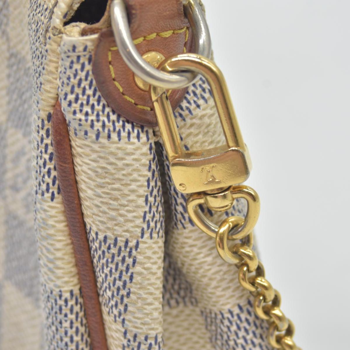 $1460 2012 Louis Vuitton Damier Azur Eva Clutch SN2182
