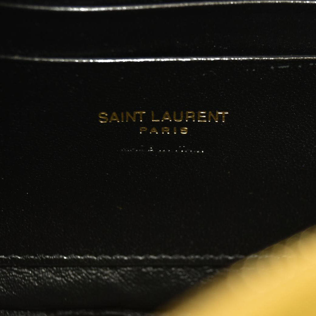 Saint Laurent  Grain De Poudre Matelasse Monogram Mini Lou Camera Bag Sunflower