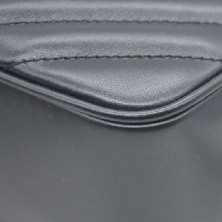 SAINT LAURENT Calfskin Matelasse Monogram Lou Camera Bag Black