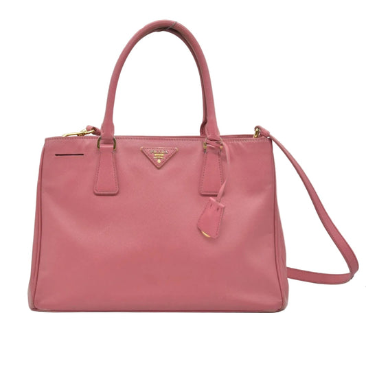 $4500 Prada Saffiano Lux Large Galleria Double Zip Tote Pink