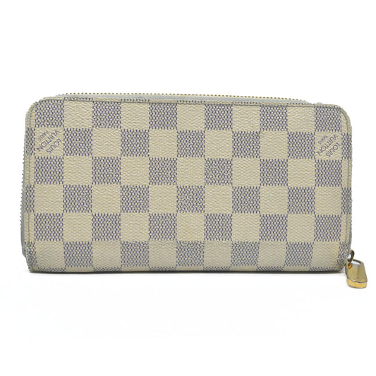$895 Louis Vuitton  Damier Azur Zippy Wallet SD3196
