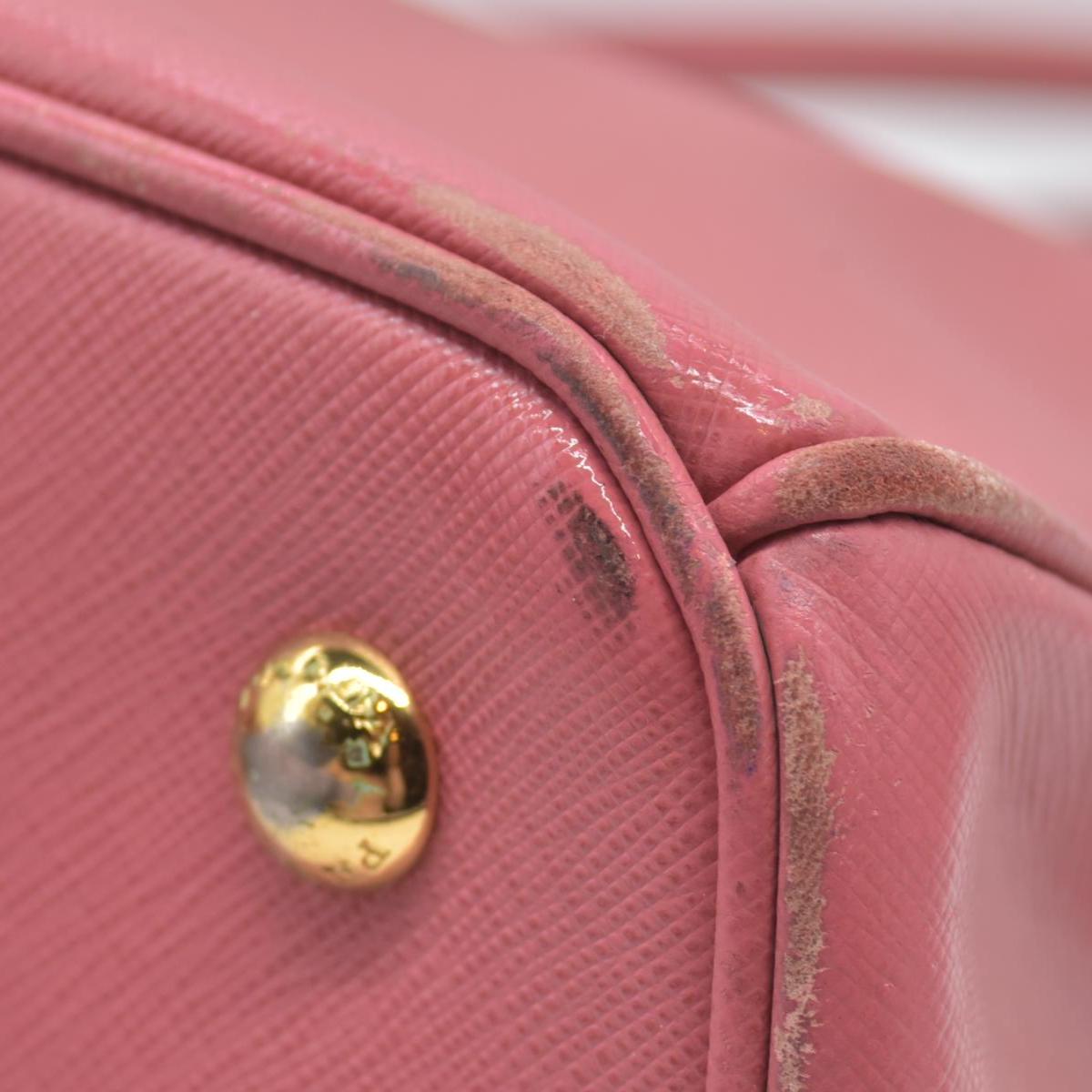 $4500 Prada Saffiano Lux Large Galleria Double Zip Tote Pink