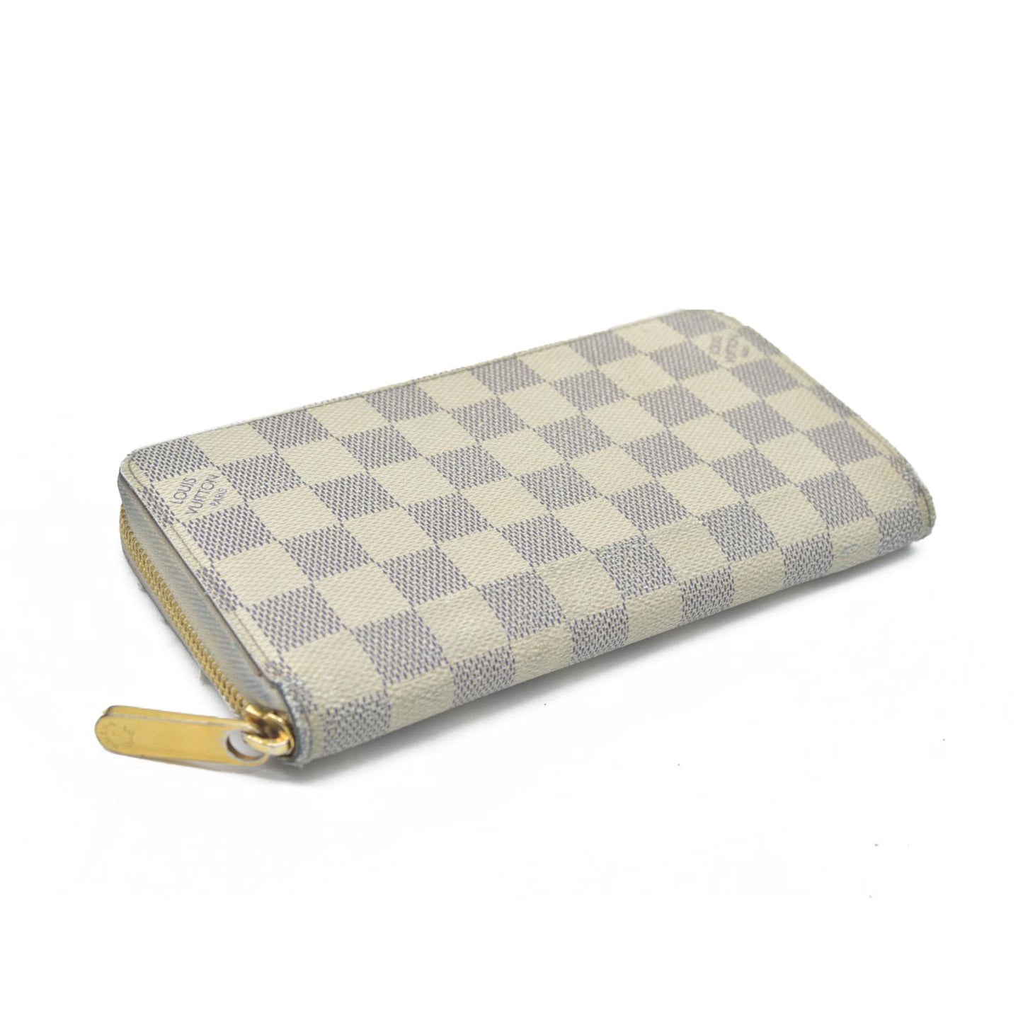 $895 Louis Vuitton  Damier Azur Zippy Wallet SD3196