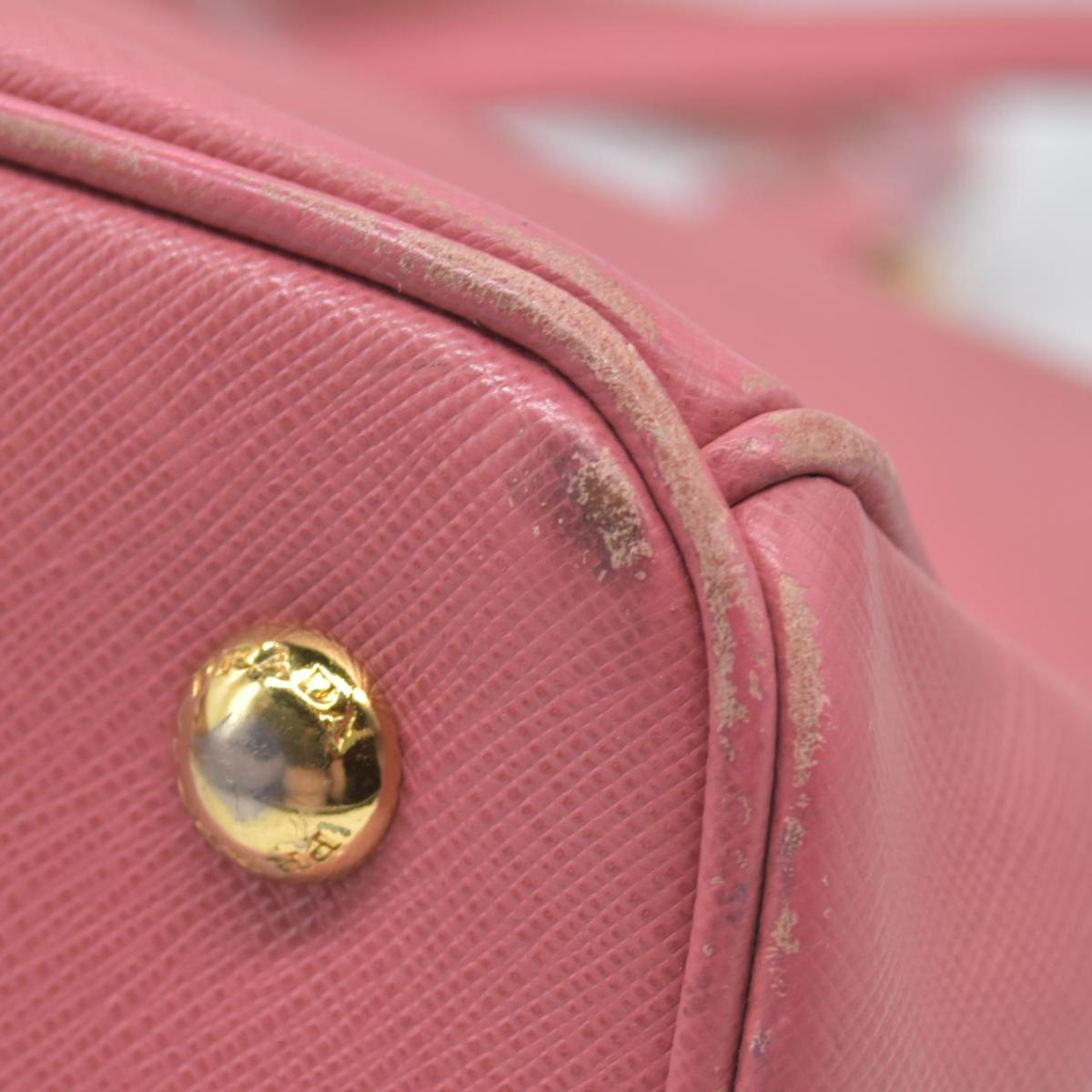 $4500 Prada Saffiano Lux Large Galleria Double Zip Tote Pink