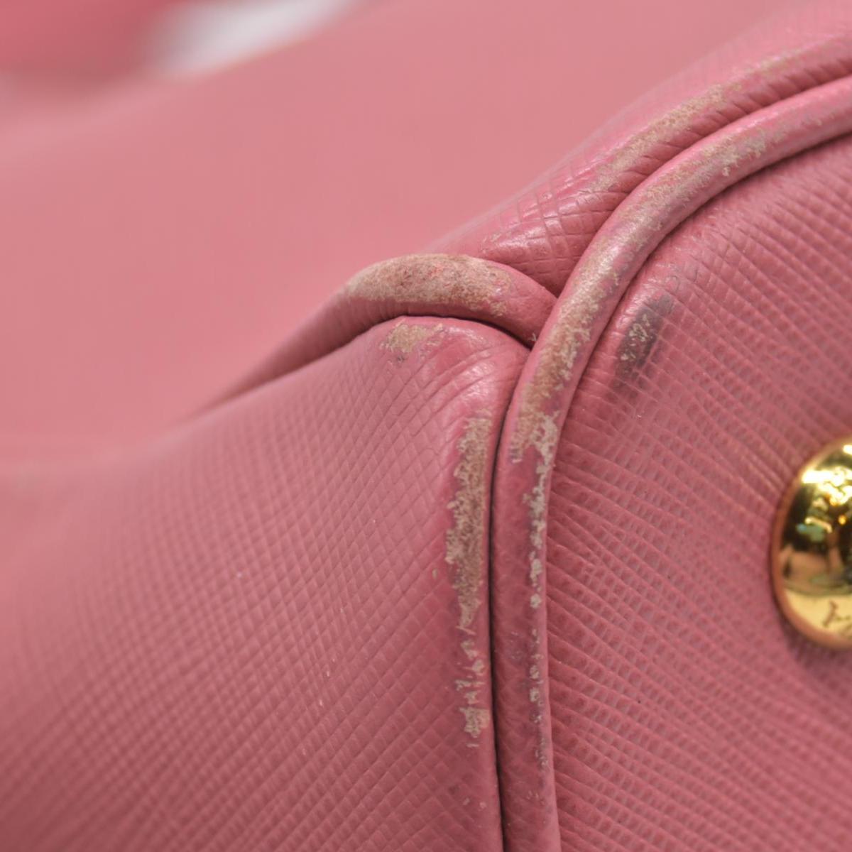 $4500 Prada Saffiano Lux Large Galleria Double Zip Tote Pink