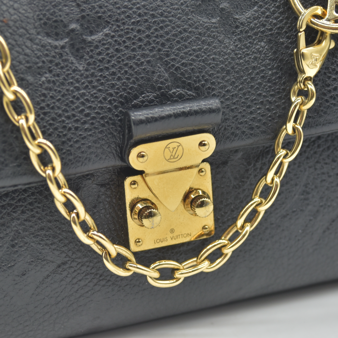 $2230 Louis Vuitton Empreinte Monogram Nano Madeleine Black