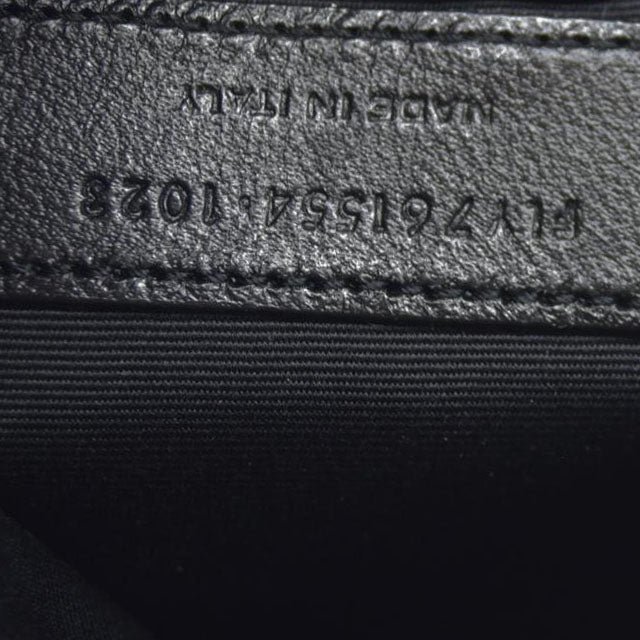 SAINT LAURENT Calfskin Matelasse Monogram Lou Camera Bag Black