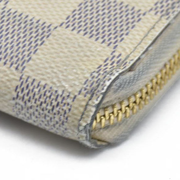 $895 Louis Vuitton  Damier Azur Zippy Wallet SD3196