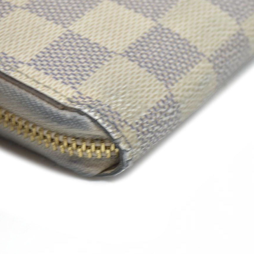 $895 Louis Vuitton  Damier Azur Zippy Wallet SD3196