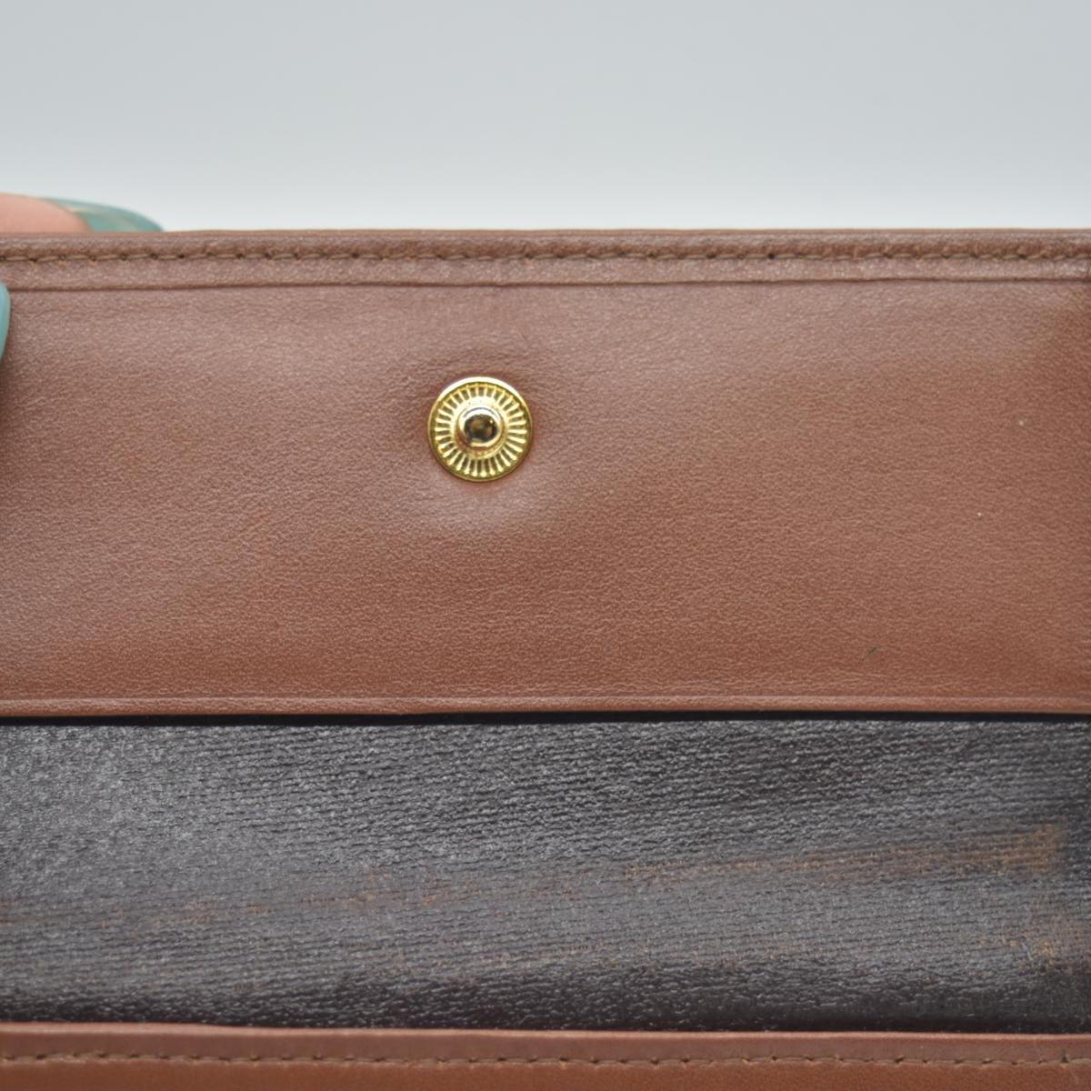 $560 Burberry Leather Small Folding Wallet Brown