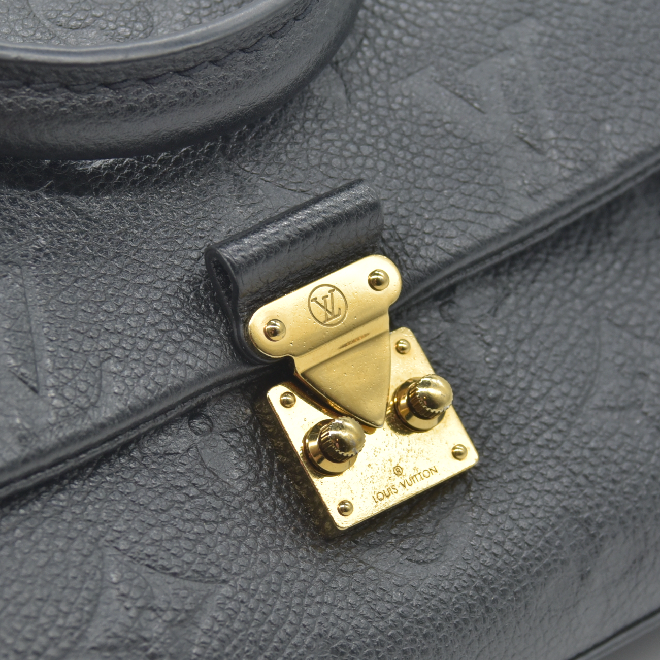 $2230 Louis Vuitton Empreinte Monogram Nano Madeleine Black