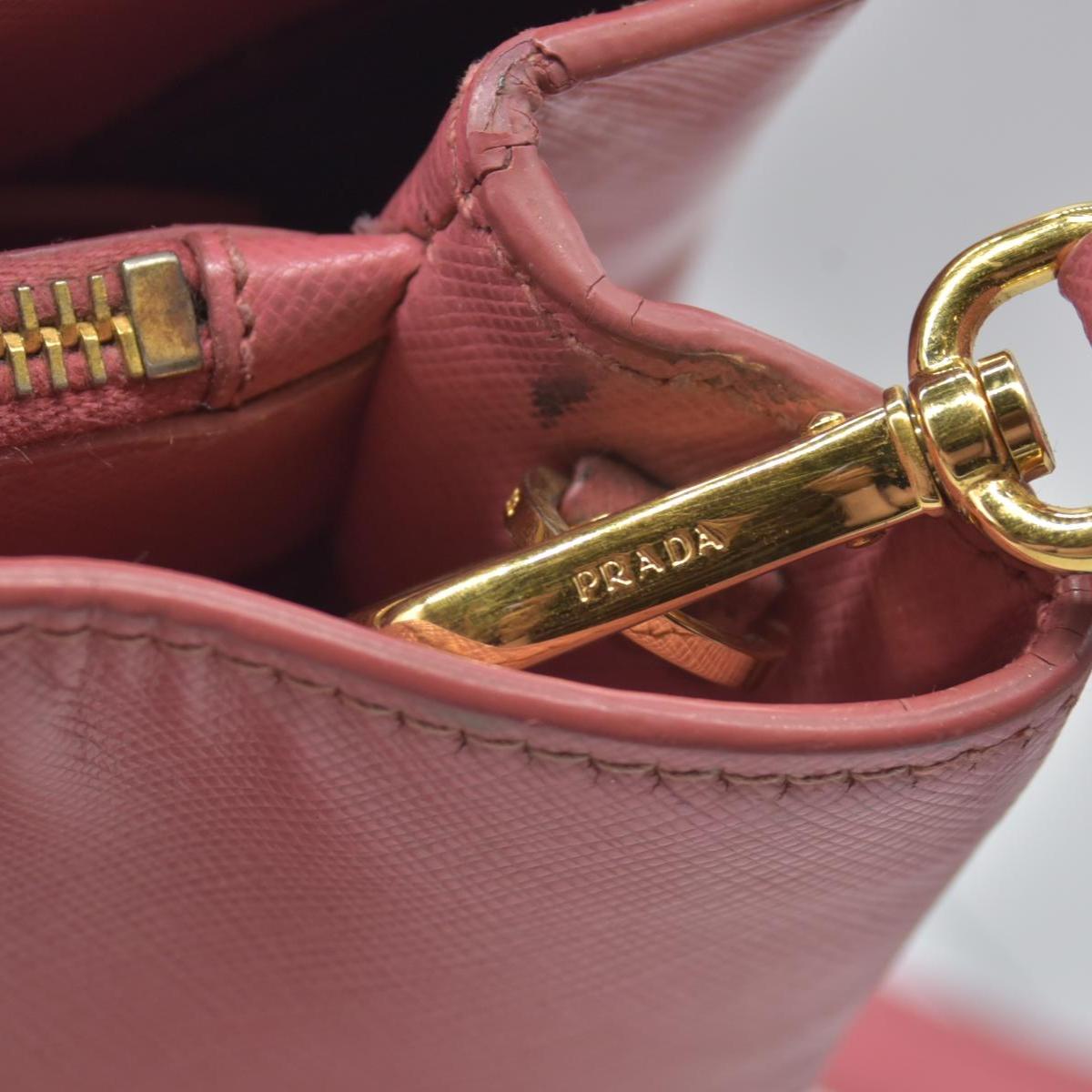 $4500 Prada Saffiano Lux Large Galleria Double Zip Tote Pink