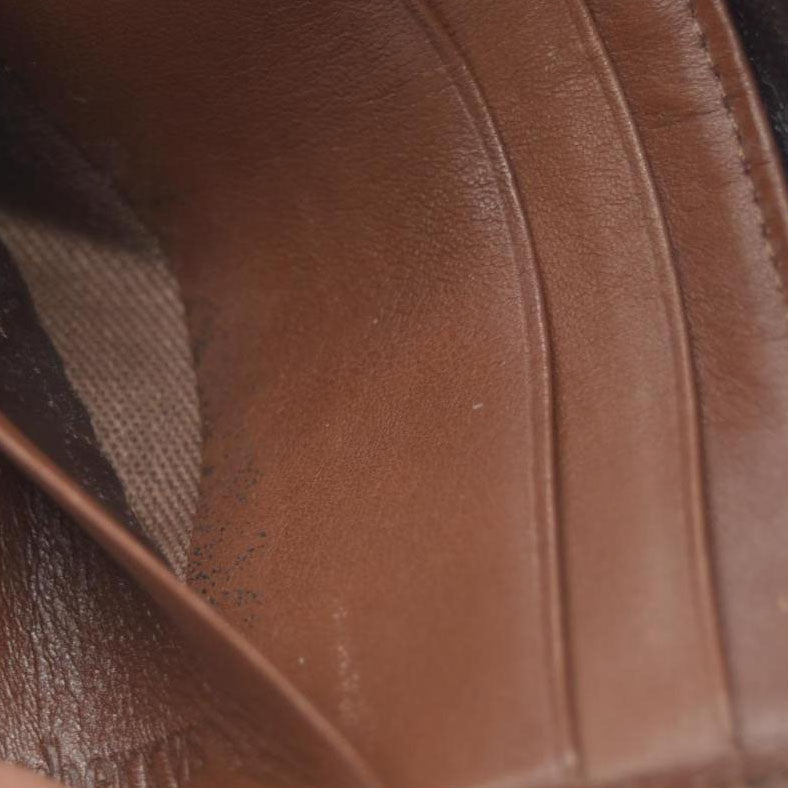 $560 Burberry Leather Small Folding Wallet Brown