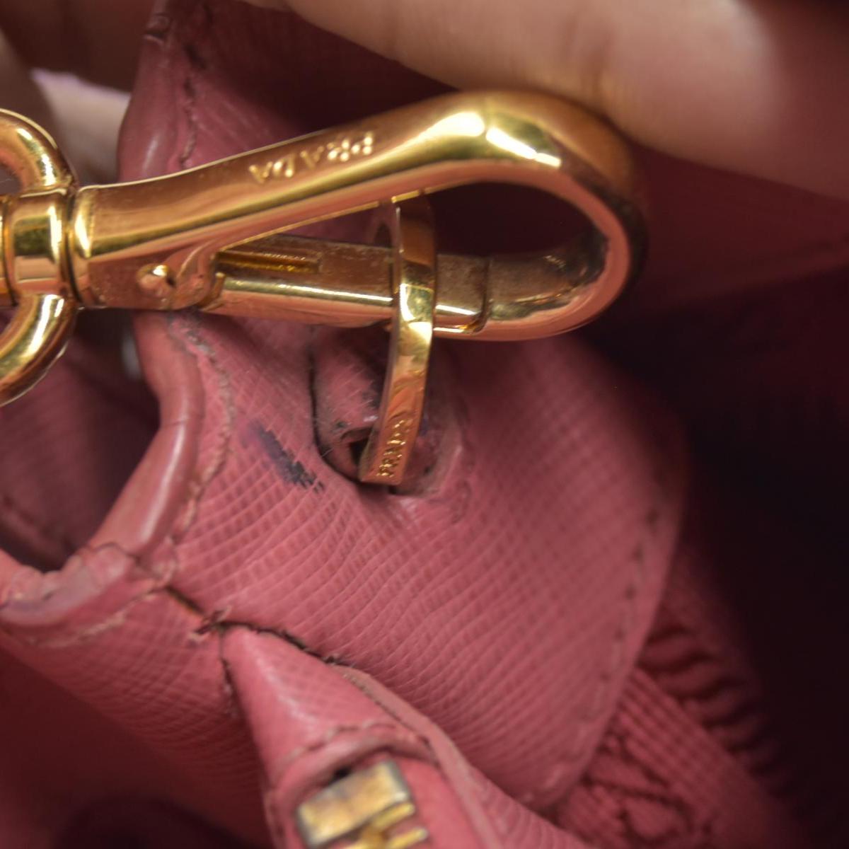 $4500 Prada Saffiano Lux Large Galleria Double Zip Tote Pink