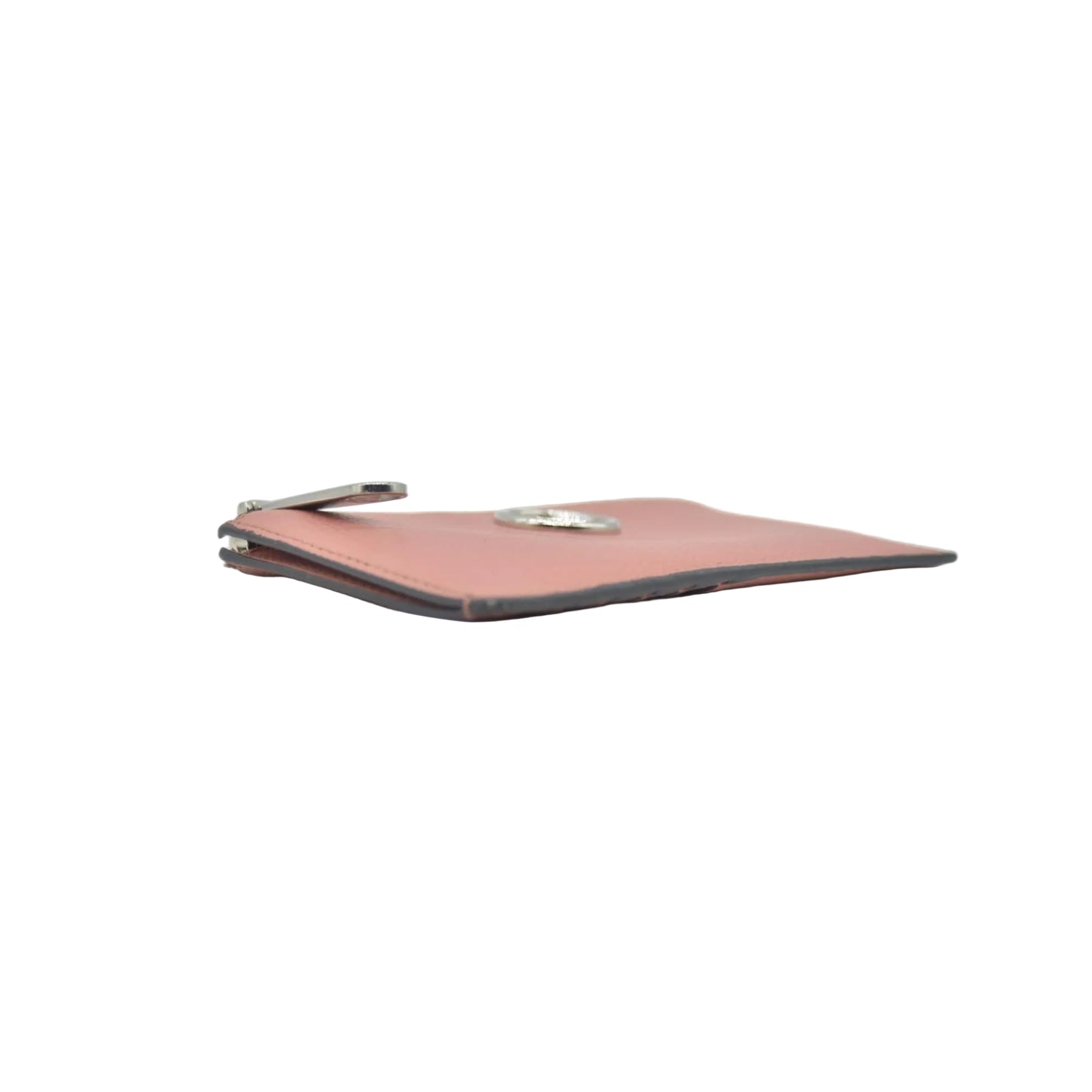 $550 FENDI F is Fendi Leather Zipped Coin Card Holder Pink