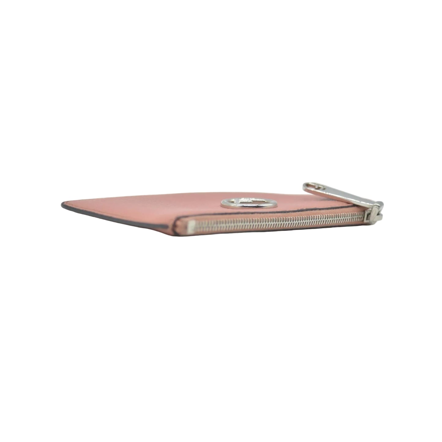 $550 FENDI F is Fendi Leather Zipped Coin Card Holder Pink