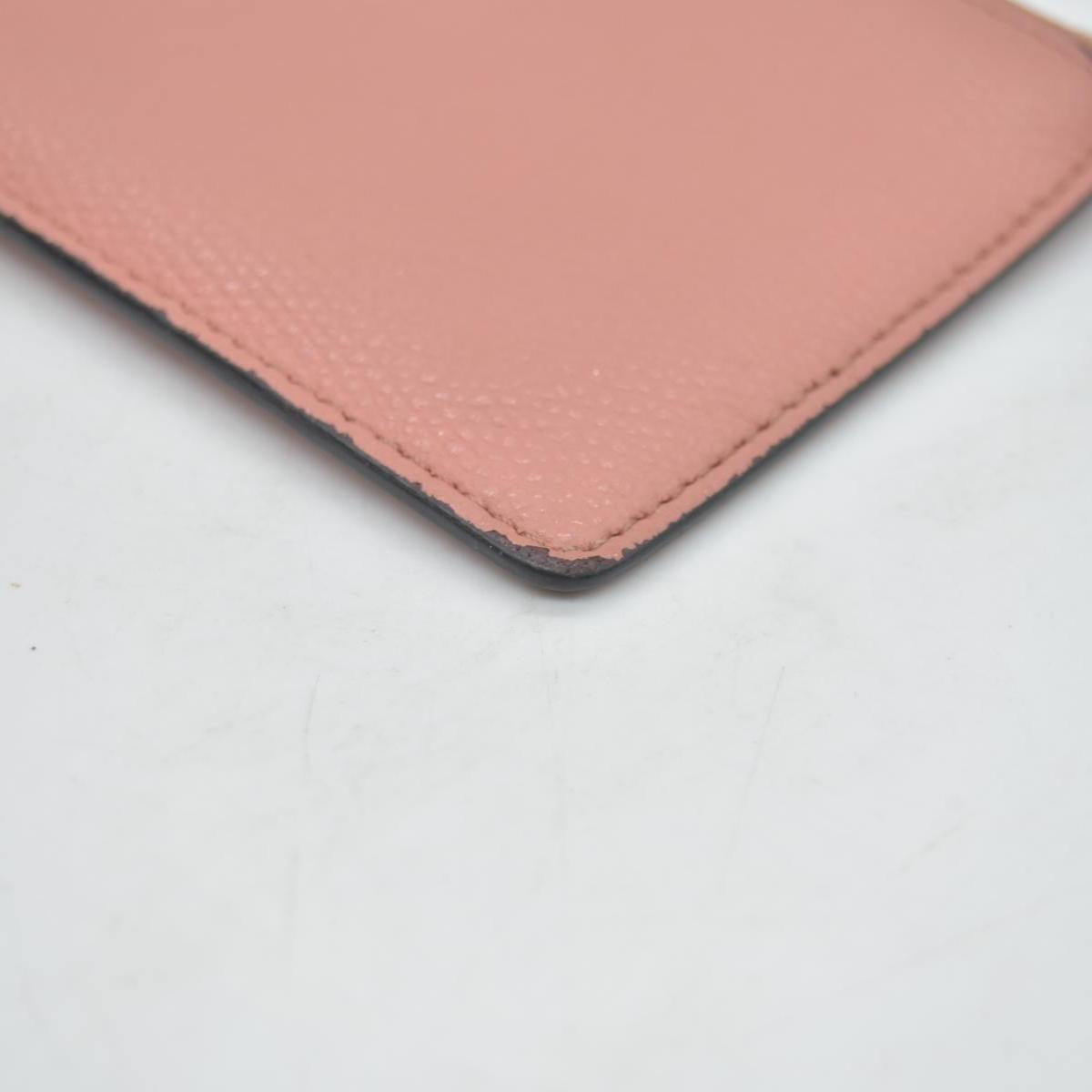 $550 FENDI F is Fendi Leather Zipped Coin Card Holder Pink