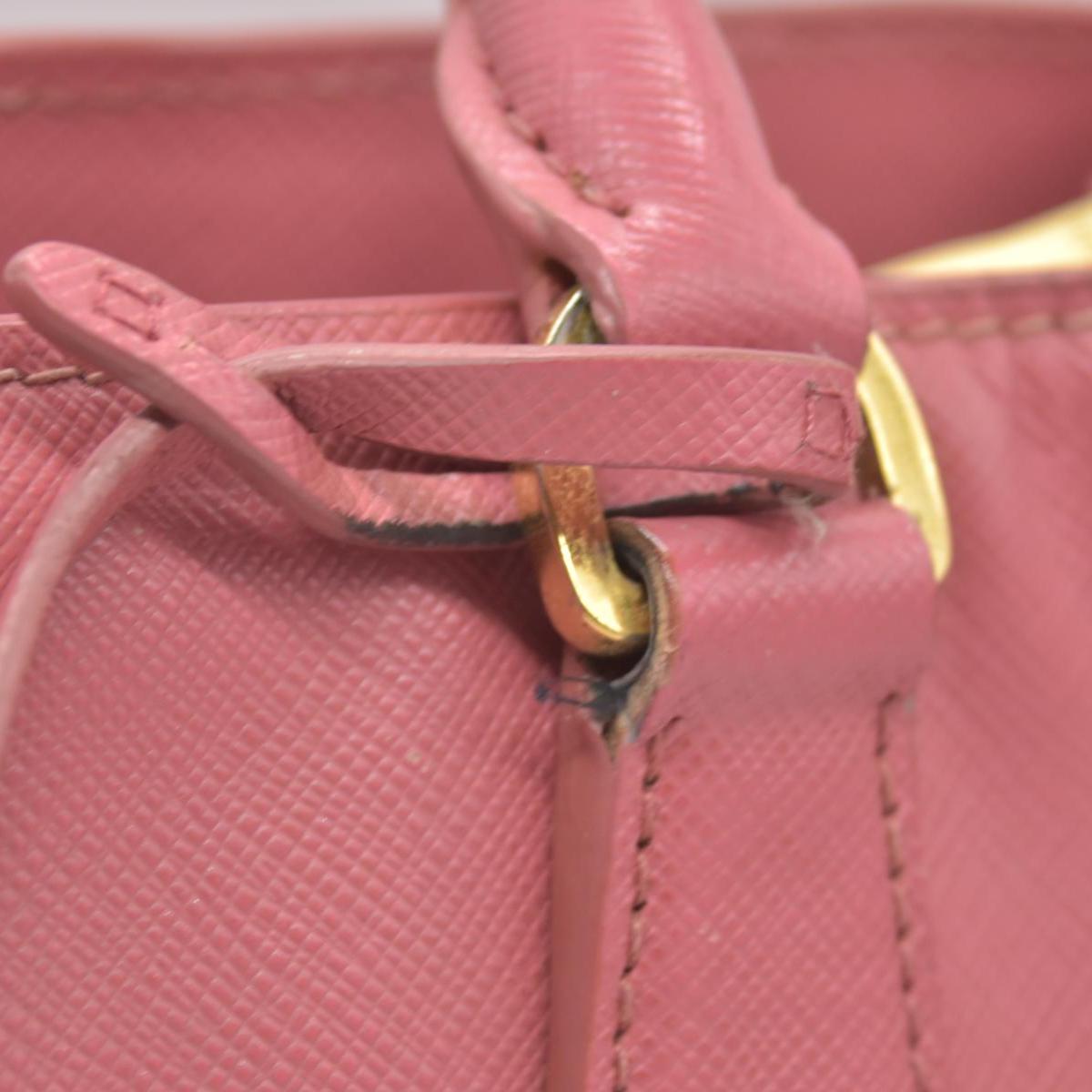 $4500 Prada Saffiano Lux Large Galleria Double Zip Tote Pink
