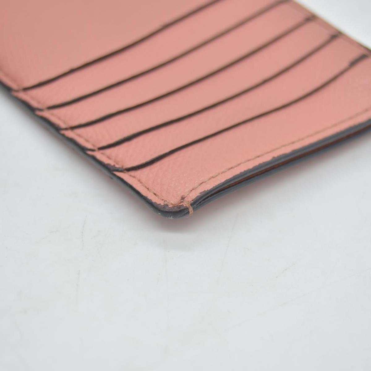 $550 FENDI F is Fendi Leather Zipped Coin Card Holder Pink