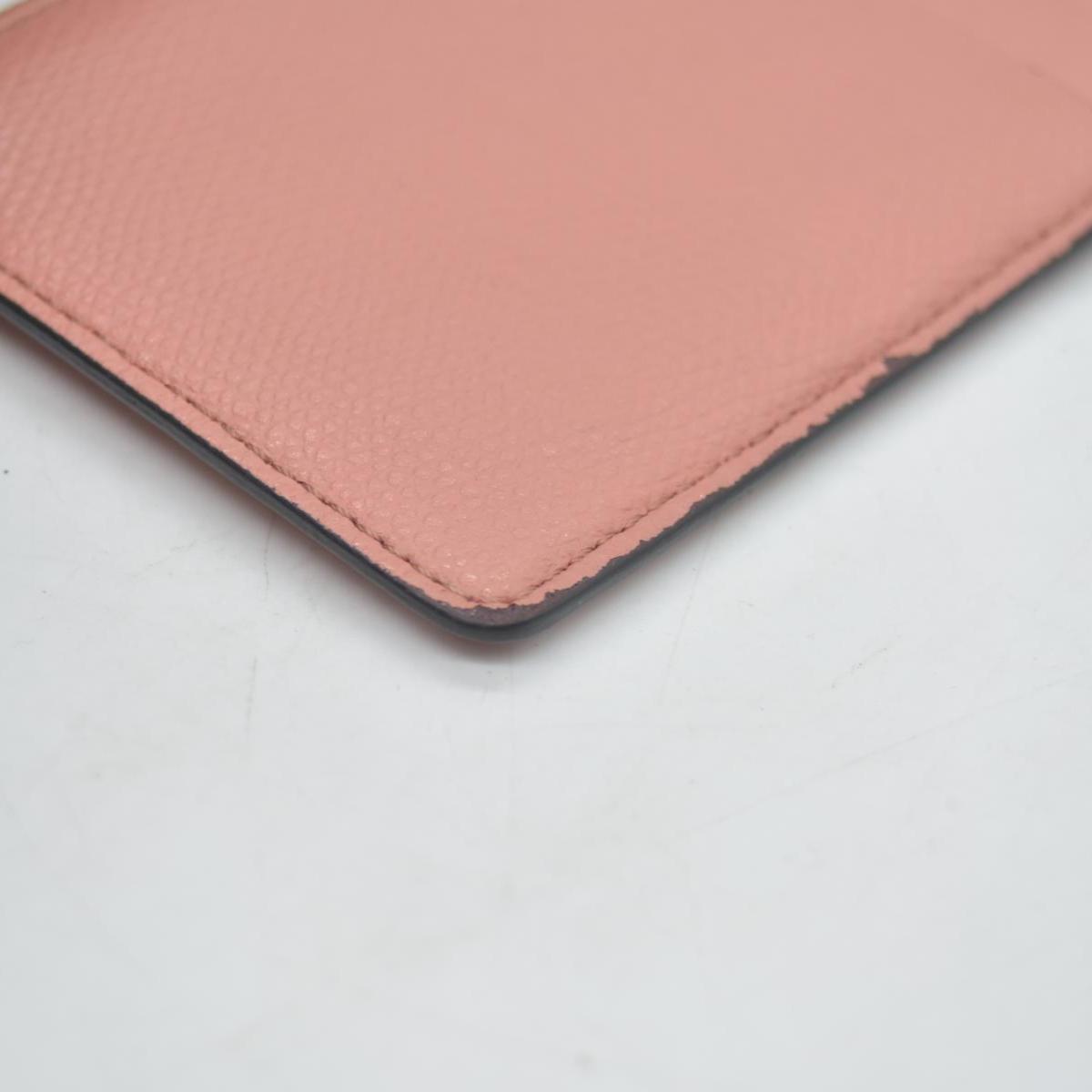 $550 FENDI F is Fendi Leather Zipped Coin Card Holder Pink