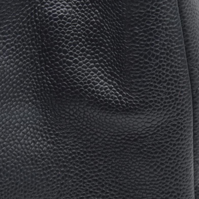 AUCTION $2900 Chanel  Caviar Quilted Grand Shopping Tote GST Black Silver Hardware 2008