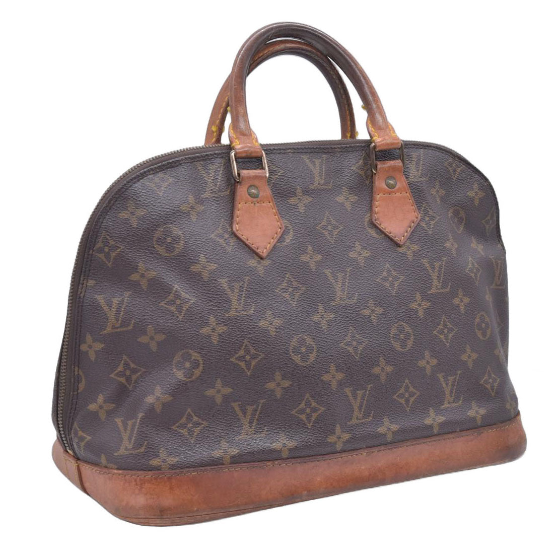 $2090 1993 Louis Vuitton Monogram Alma Tote Hand Bag Purse Brown VI0933 10021025