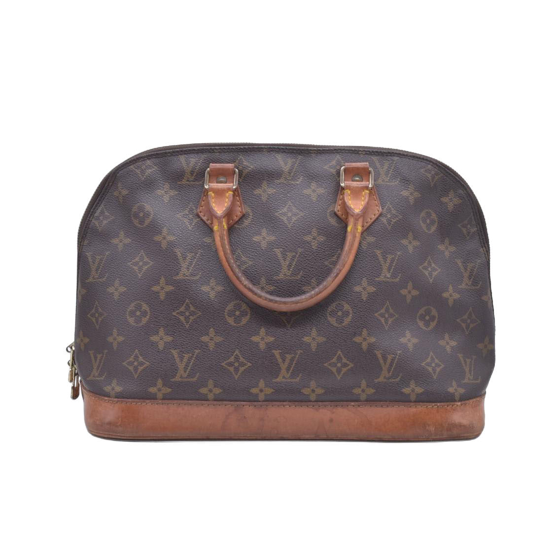 $2090 1993 Louis Vuitton Monogram Alma Tote Hand Bag Purse Brown VI0933 10021025