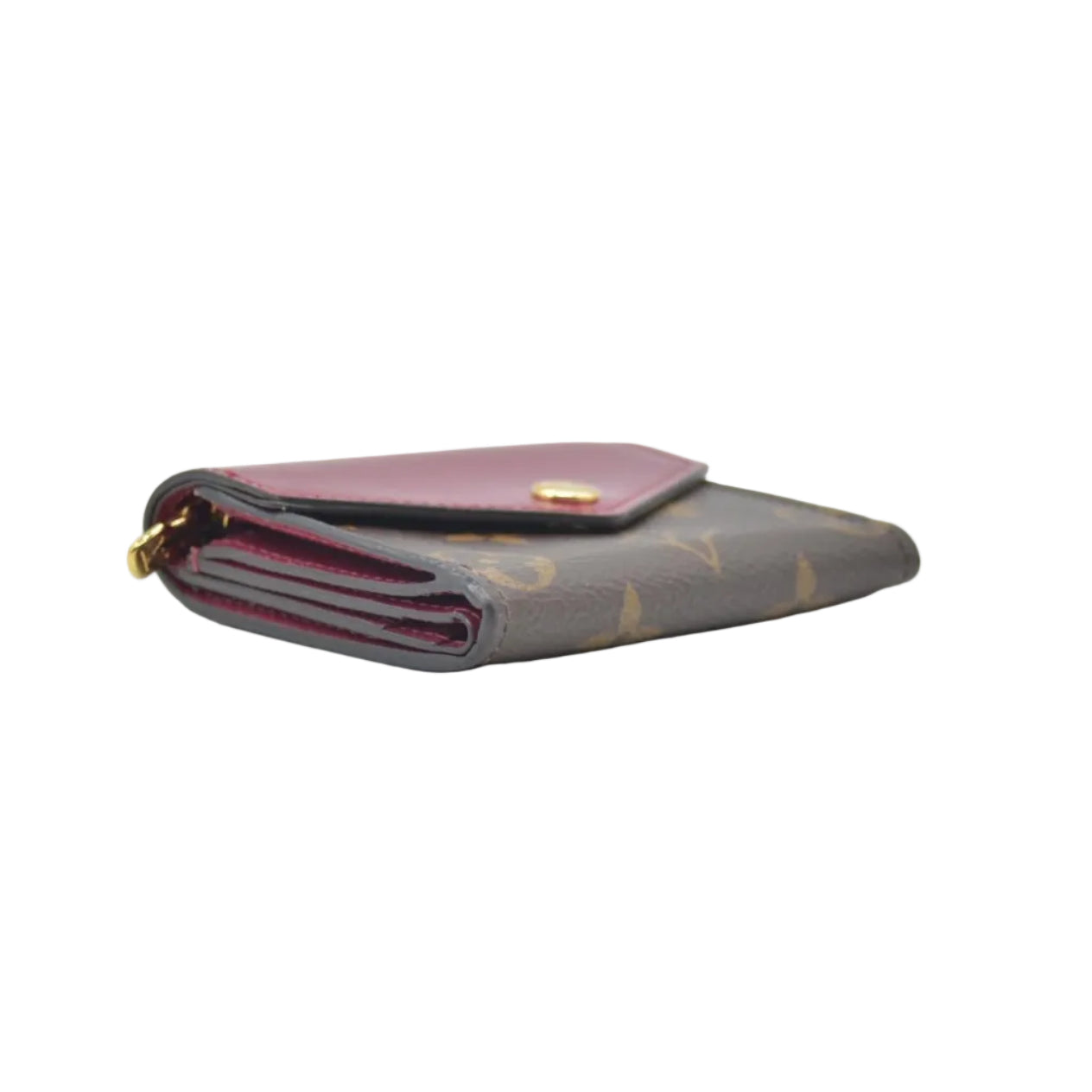 Louis Vuitton Monogram Portefeuille Zoe Mini Trifold Wallet Brown MI3210