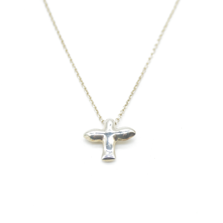 $360 Tiffany & CO Sterling Silver Elsa Peretti Mini Dove Necklace