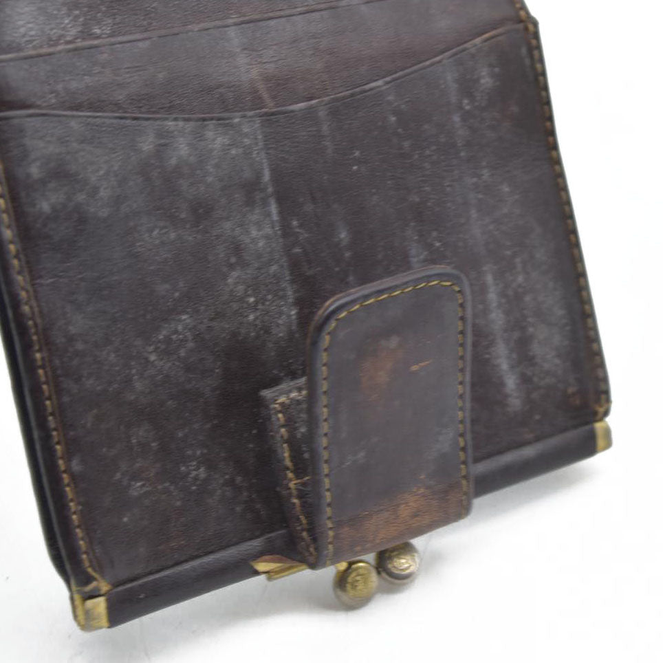 $395 Fendi Vintage Kiss Lock French Wallet