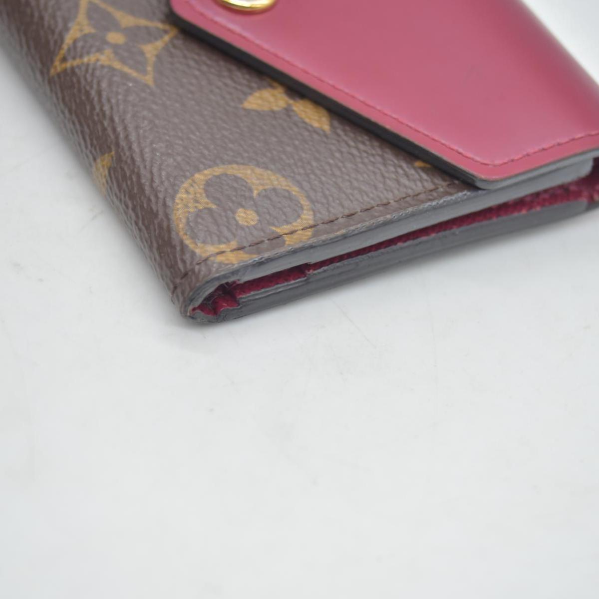 Louis Vuitton Monogram Portefeuille Zoe Mini Trifold Wallet Brown MI3210