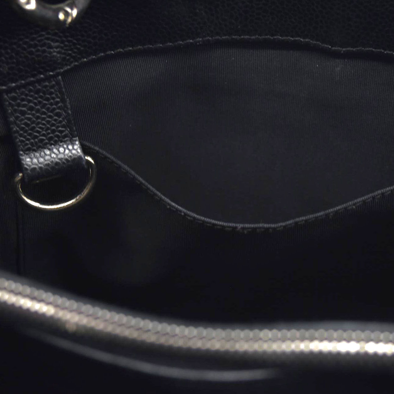 AUCTION $2900 Chanel  Caviar Quilted Grand Shopping Tote GST Black Silver Hardware 2008