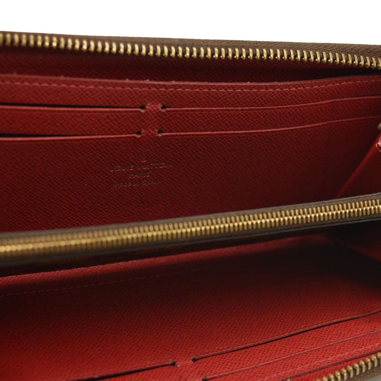 Louis Vuitton  Damier Ebene Clemence Wallet Cherry CA3107