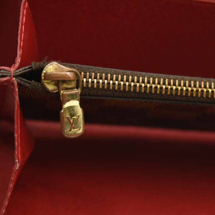 Louis Vuitton  Damier Ebene Clemence Wallet Cherry CA3107