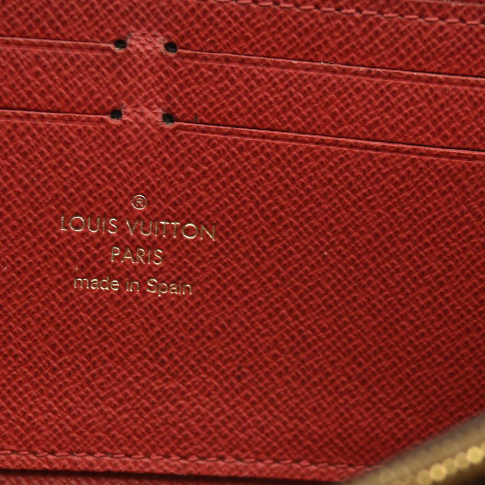 Louis Vuitton  Damier Ebene Clemence Wallet Cherry CA3107