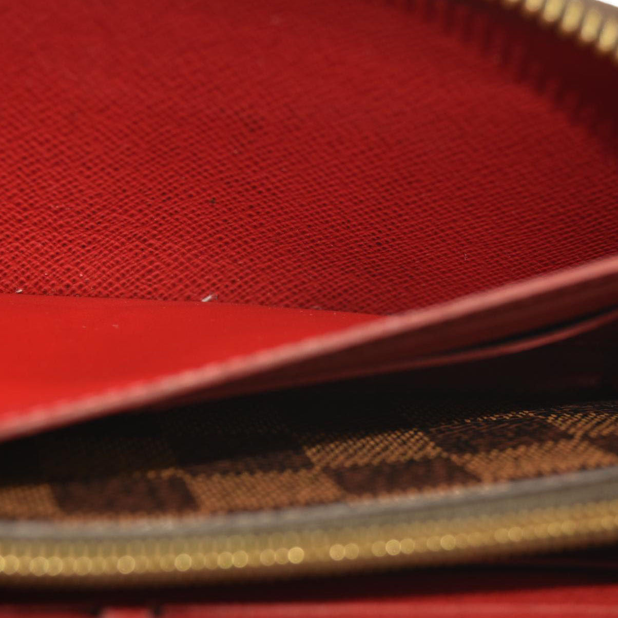 Louis Vuitton  Damier Ebene Clemence Wallet Cherry CA3107