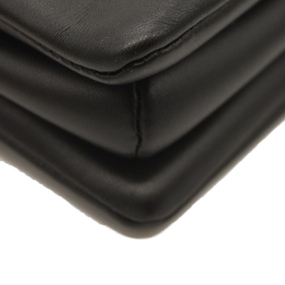 LOUIS VUITTON Lambskin Embossed Monogram Coussin PM Black