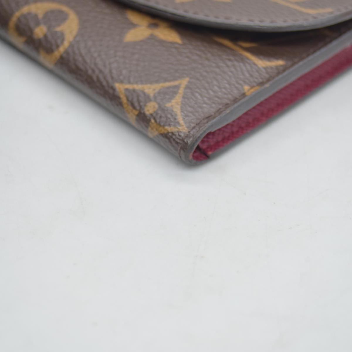 $450 2017 Louis Vuitton Monogram Porte Monnaie Rosalie Coin Purse Wallet Brown UB2137