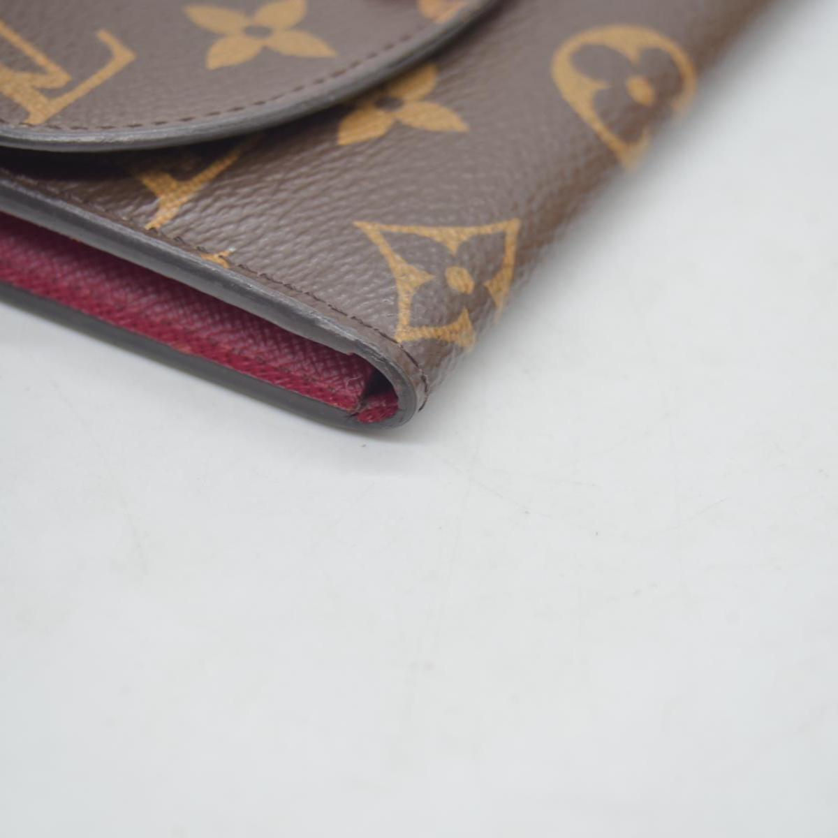 $450 2017 Louis Vuitton Monogram Porte Monnaie Rosalie Coin Purse Wallet Brown UB2137