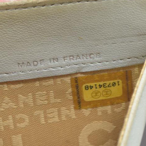 Chanel icon line Bi-fold Wallet With Silver Metal Lambskin Light Pink