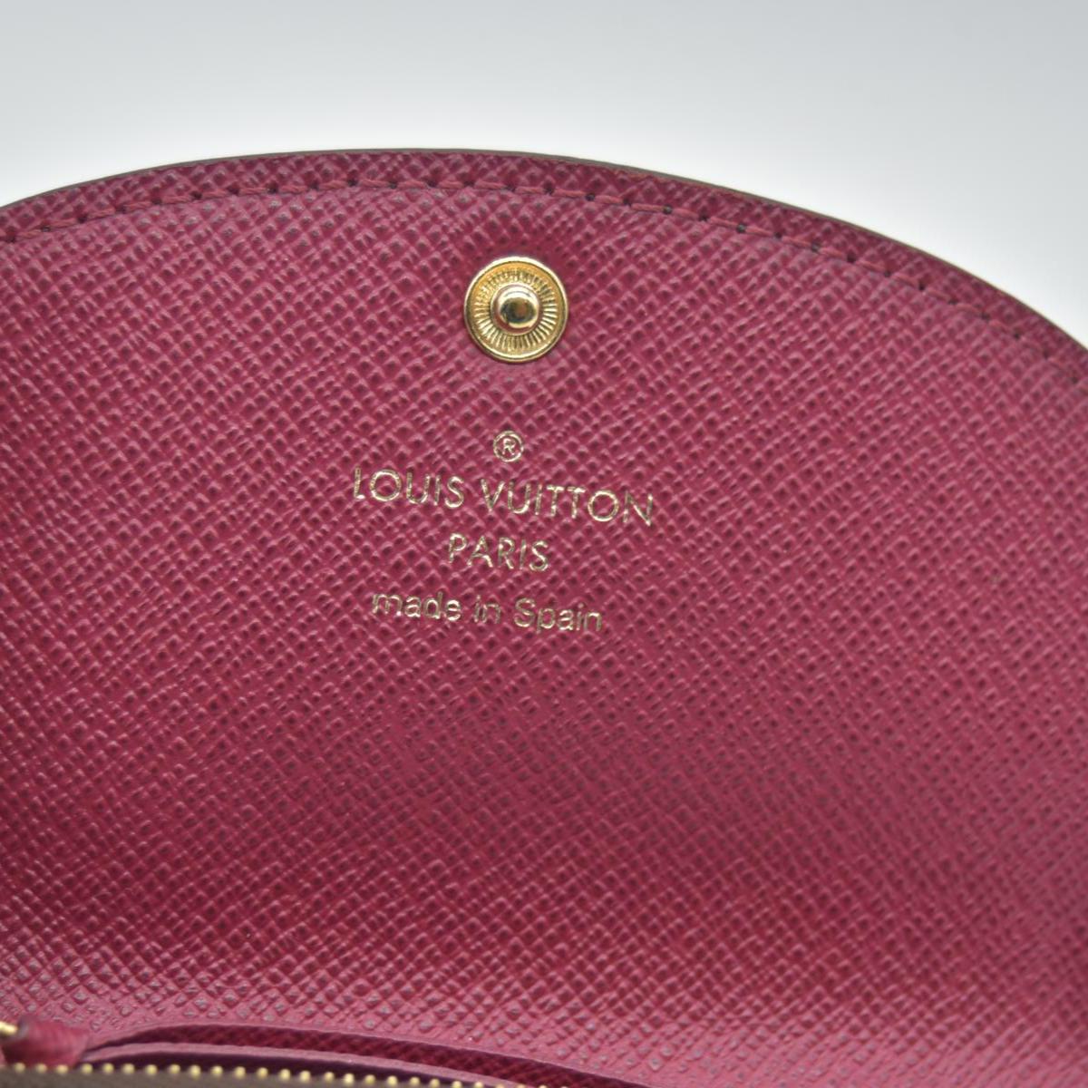 $450 2017 Louis Vuitton Monogram Porte Monnaie Rosalie Coin Purse Wallet Brown UB2137