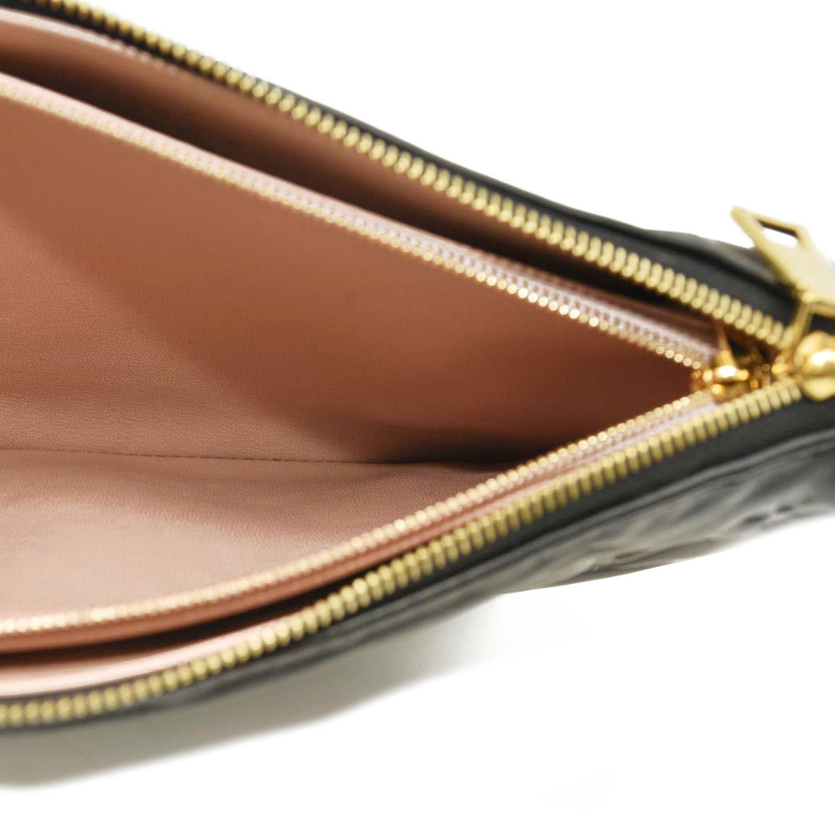 LOUIS VUITTON Lambskin Embossed Monogram Coussin PM Black