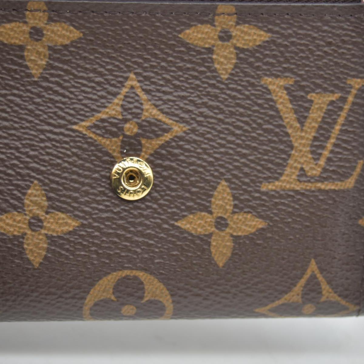 $450 2017 Louis Vuitton Monogram Porte Monnaie Rosalie Coin Purse Wallet Brown UB2137