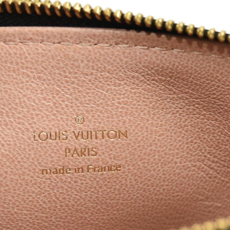 LOUIS VUITTON Lambskin Embossed Monogram Coussin PM Black