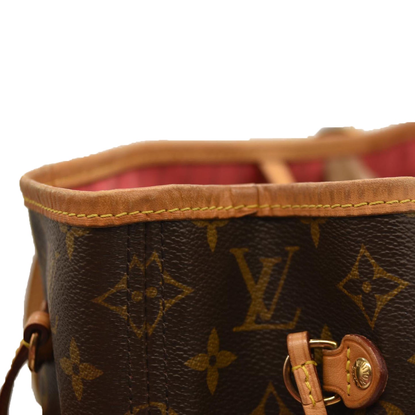 LOUIS VUITTON Monogram V Neverfull MM Hot Pink