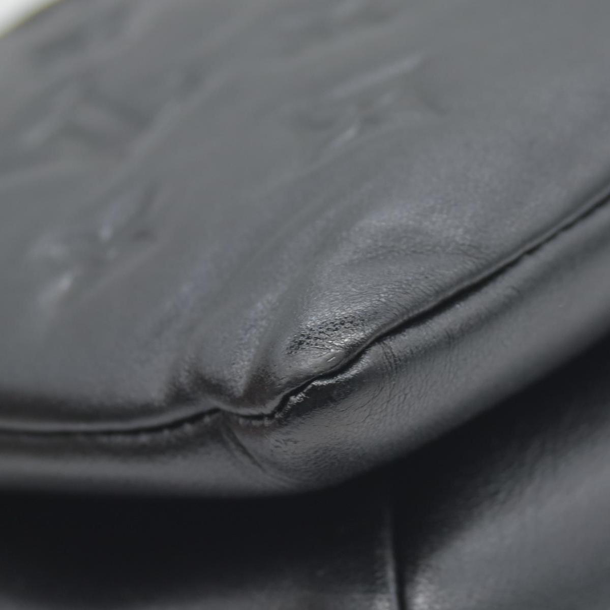 $4950 Louis Vuitton Lambskin Embossed Monogram Coussin PM Black