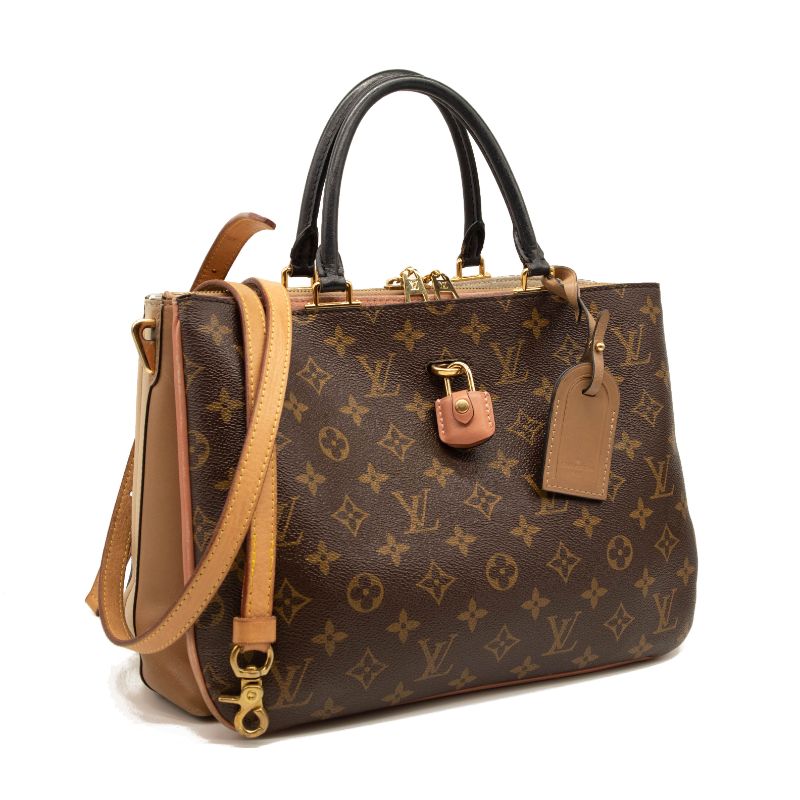 USED Louis Vuitton Monogram Millefeuille Sesame Peach Tote