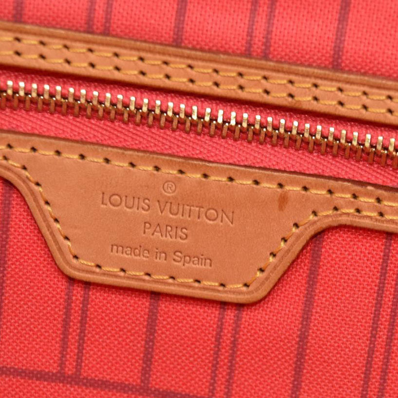 LOUIS VUITTON Monogram V Neverfull MM Hot Pink